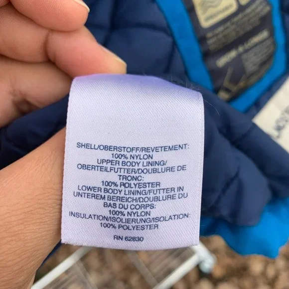 Lands' End Blue & Gray Boys Squall Collection Insulated Waterproof Winter Jacket